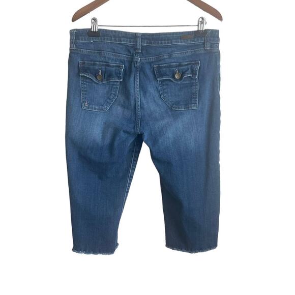 Kut From The Kloth Jeans Women Natalie 12 Petite Blue Cropped Cotton Comfort - Picture 4 of 13